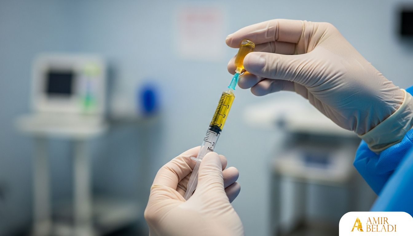 Doctor Preparing Stem Cell Injection